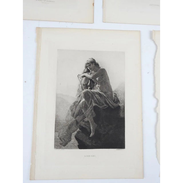 Portraiture Collection Antique Photogravure Female Portraits - Set of 5 For Sale - Image 3 of 7