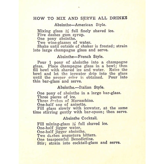 1910s "New Bartender's Guide How to Mix Drinks "2 Books in One" 1914 Ottenheimer, I. & M. For Sale - Image 5 of 5