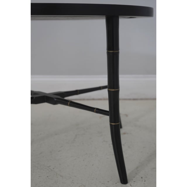 Vintage Black and Gold Toleware Tray Top Table For Sale In Philadelphia - Image 6 of 16
