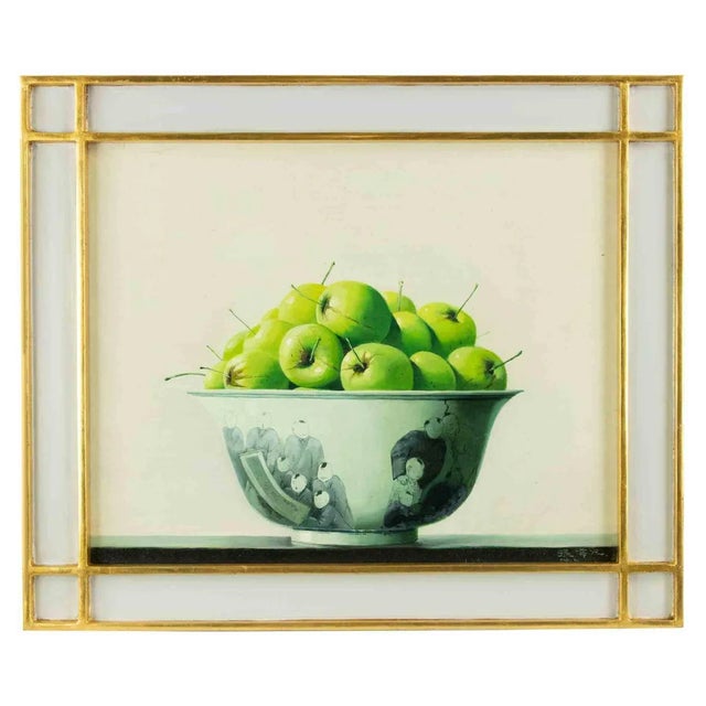 Zhang Wei Guang, Green Apples, Original Oil Painting, 2000s For Sale