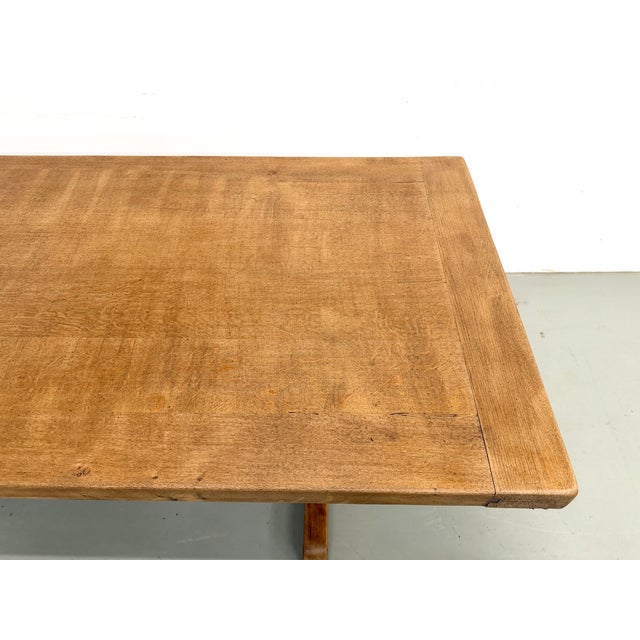 Modernist Architectural Table in Oak, 1950s For Sale - Image 14 of 18