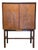 Danish Bar Cabinet in Santos Rosewood with Mirror Interior and Lighting, 1960s For Sale