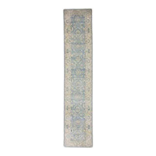 Oriental Hand Knotted Rug Turkish Oushak 2'9" x 14'10" For Sale