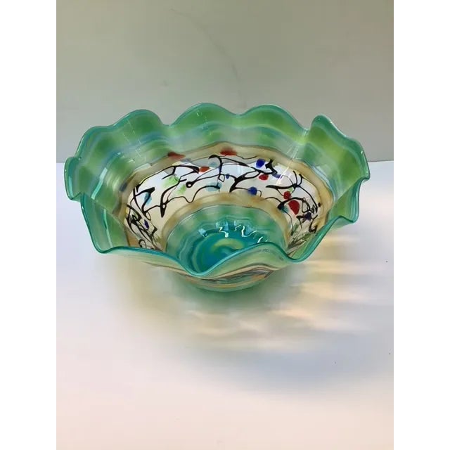 Mid-Century Modern Dino Martens Murano Glass Bowl For Sale - Image 3 of 6
