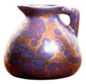 Art Nouveau Style Vase in Iridescent Purple Glazed Ceramic by Léon Pointu, 1890s