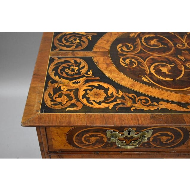 Burr Walnut Marquetry Chest from William & Mary, 1700s For Sale - Image 10 of 14