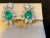GIA Certified F1 4ct Colombian Emerald & 2 Gia Diamond FVVS2 Earrings 18kw Gold For Sale - Image 16 of 18