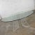 1970s Vintage Modern to Hollywood Regency or Art Deco Dining Table Lucite Sculptural Base Oval Glass Top For Sale - Image 5 of 18