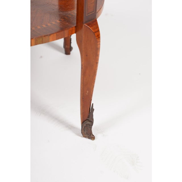 Wood Antique Late 19th Century French Louis Xv Style Marquetry Occasional Table For Sale - Image 7 of 12