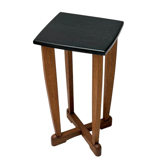 Art Deco Dutch Side Table in Oak, 1920s For Sale - Image 3 of 8