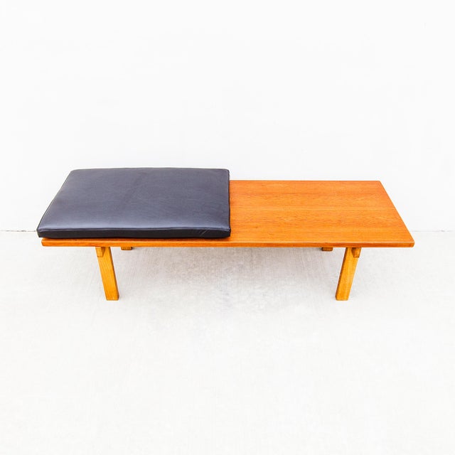 1960s Studio Crafted Teak & Oak 1960s Danish Modern Bench or Coffee Table For Sale - Image 5 of 14