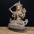 Vintage Tibetan Solid Bronze Manjushri Bodhisattva Sculpture, Seated Lotus Throne Buddha Statue, Chinoiserie Buddhist Altar Decor For Sale - Image 9 of 9
