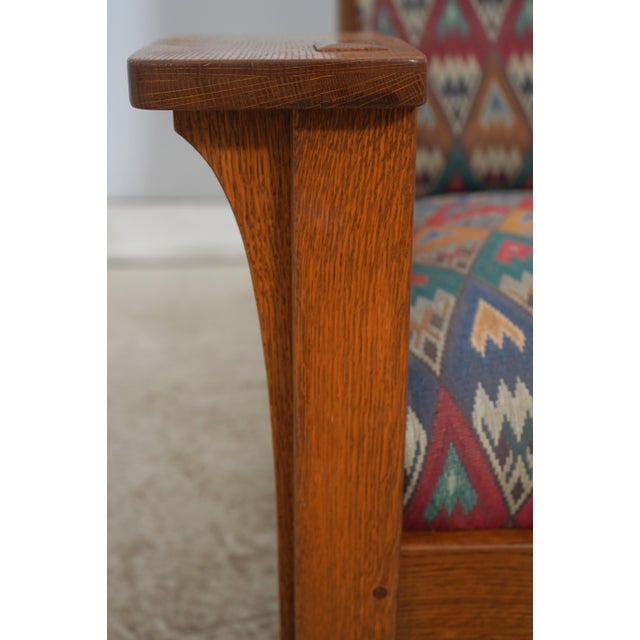 Stickley Mission Oak Morris Chair & Ottoman For Sale In Philadelphia - Image 6 of 18