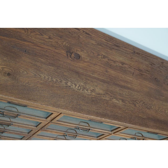 Vintage Dutch Oak Haberdashery Shop Cabinet, 1930s For Sale - Image 13 of 18