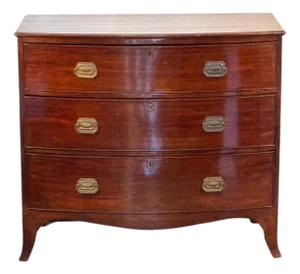 19th Century George III Mahogany Bow Front Chest