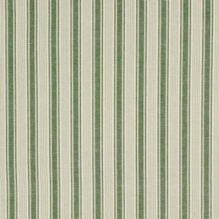 Schumacher x Mark D. Sikes Ojai Stripe Fabric in Leaf Green For Sale