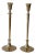 Polished Brass Candlesticks Candle Holders - A Pair For Sale