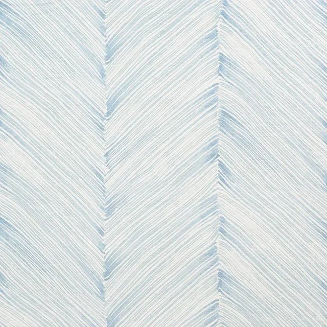 Abstract Sample - Schumacher X Porter Teleo Harmony Fabric in Sky For Sale - Image 3 of 3