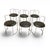 6 x stackable chair gaja by studio simon gavina 6 x stackable chair gaja by studio simon gavina / black leather upholstery...