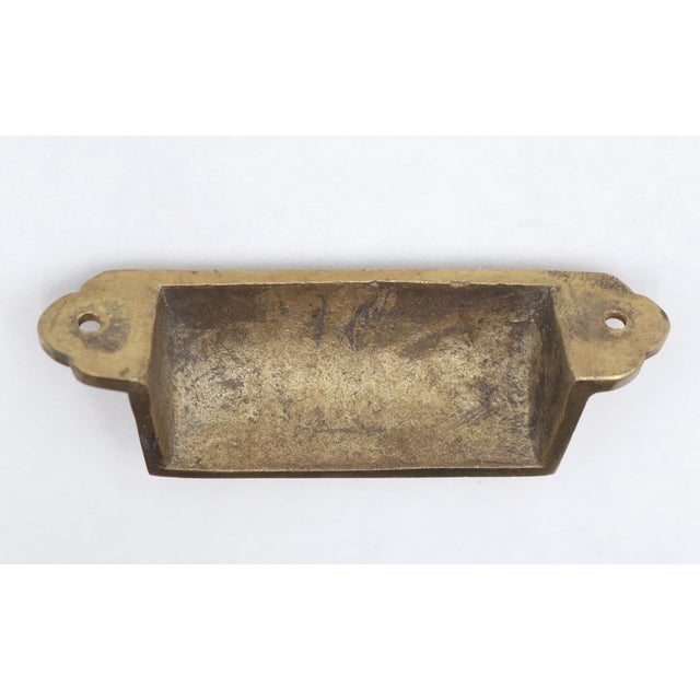 Antique 4 In. Victorian Bronze Bin Pull For Sale - Image 4 of 4