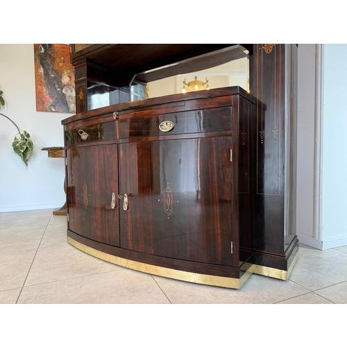 Wood Antique Art Nouveau Floral Buffet, 1920s For Sale - Image 7 of 18