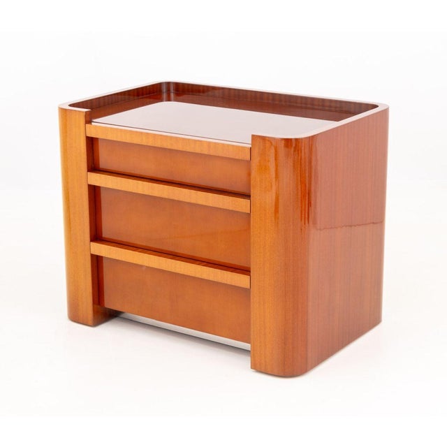 Donald Deskey Late 20th Century Art Deco Style Mahogany Chest of Drawers For Sale - Image 4 of 8