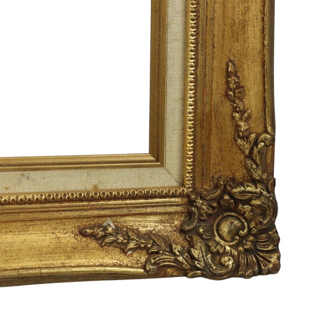 Wood Large Baroque Style Gilt Frame, 1960s For Sale - Image 7 of 18