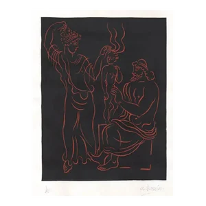 1968 Andre Derain l'Enfant Linocut