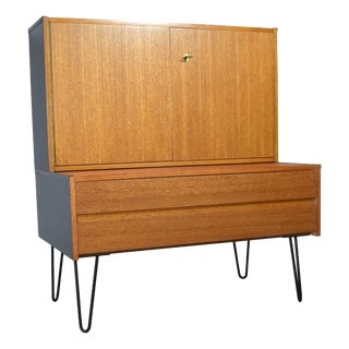 Two-Piece Teak Cabinet by Omnia, 1960s For Sale