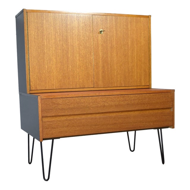 Two-Piece Teak Cabinet by Omnia, 1960s For Sale