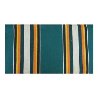 Vintage Green Stripe Canvas Deck Chair Fabric For Sale