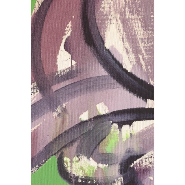 "Finally Seem to Be Slowing Down" Large Floral Acrylic Painting by Simon Findlay For Sale - Image 10 of 12