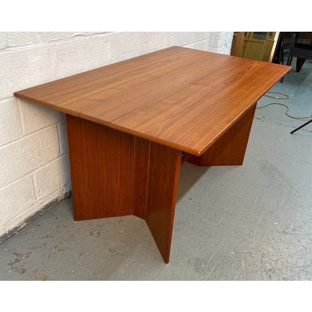 Mid-Century Modern Mid-Century Teak Drop Leaf Dining Table by Nordisk Andels-Eksport of Denmark For Sale - Image 3 of 17