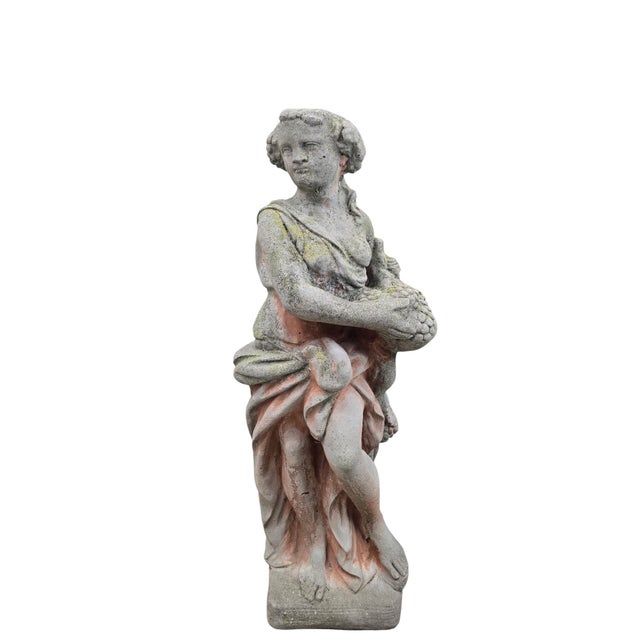 Mid 20th Century Vintage Classical Garden Maiden Statue For Sale - Image 5 of 11