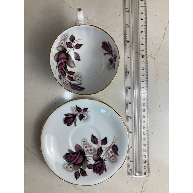 Vintage Tea Cup Saucer England Dove Fine Bone China For Sale - Image 11 of 11