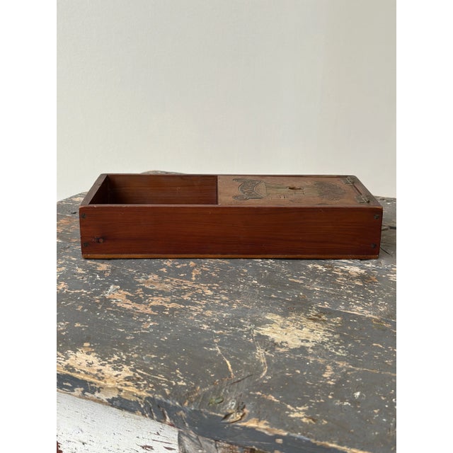 Vintage Folk Art Patrons of Husbandry "P of H Grange" Carved Voting Box, Circa 1930s-40s For Sale - Image 10 of 13