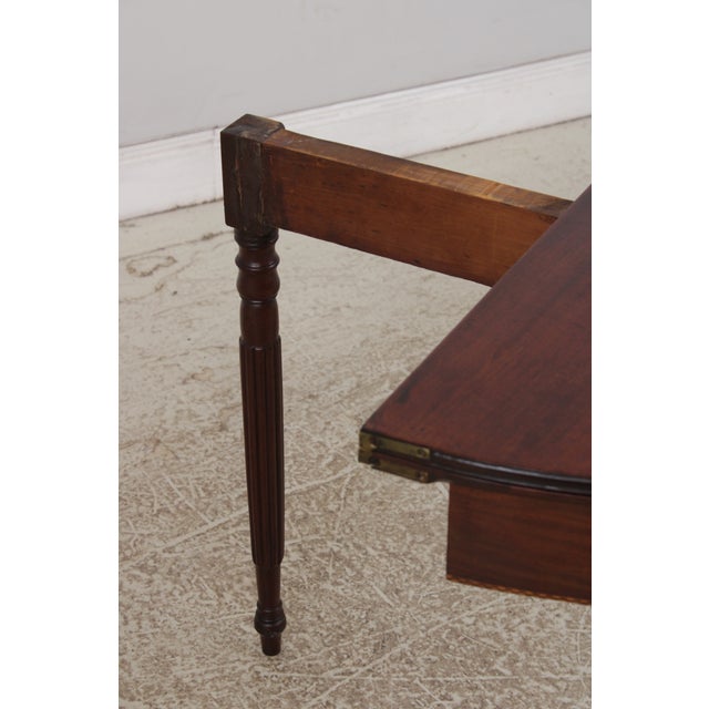 Antique 19th Century Mahogany Inlaid Flip Top Game Table For Sale - Image 15 of 16