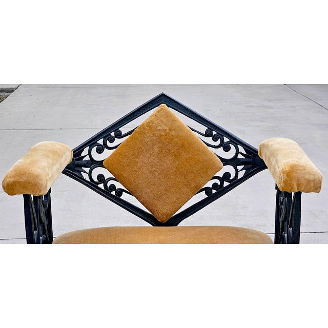Vintage Art Deco Cast Iron “Paradise Bird” Vanity Chair / Dressing Stool For Sale - Image 10 of 18
