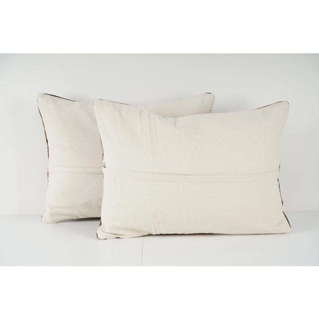 Handwoven Kilim Pillow Cover - A Pair For Sale - Image 4 of 4