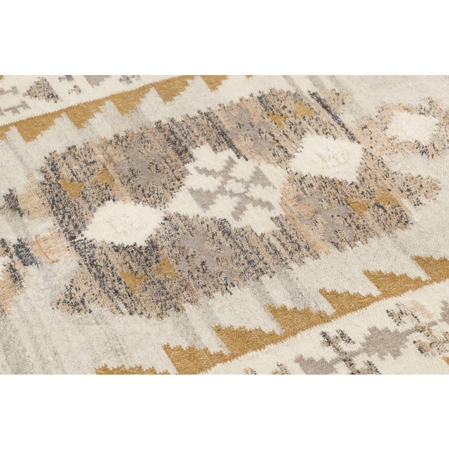 Mid-Century Modern Vintage Scandinavian Wool Kilim With Medallion by Rug & Kilim, 1950-1959 For Sale - Image 3 of 9
