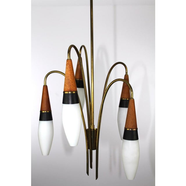 1950s Lily of the Valley Chandelier from Rupert Nikoll, 1950s For Sale - Image 5 of 17