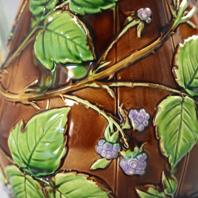 Minton Majolica Blackberry Jug For Sale - Image 12 of 12