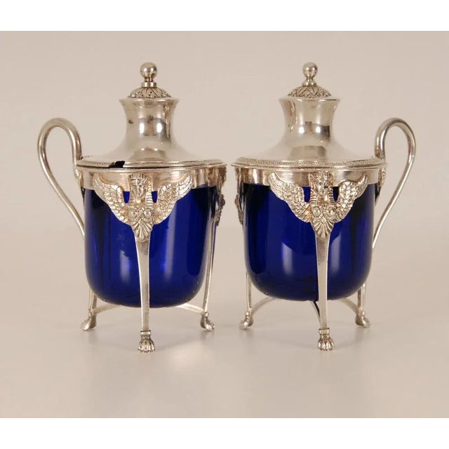 French 1st Empire Napoleonic Sterling Silver Table Set, Set of 8 For Sale - Image 6 of 18