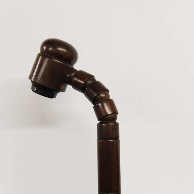 Wood Swedish Wooden Table Lamp from GB Solbackens Svarveri, 1970s For Sale - Image 7 of 10