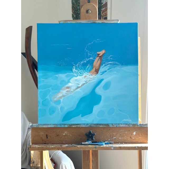 I'm always fascinated by the swimmer's figure in water, light and shadow. With just a small amount of the figure showing...