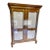 Vintage French Inlaid Marquetry Glass Door Vitrine Armoire For Sale