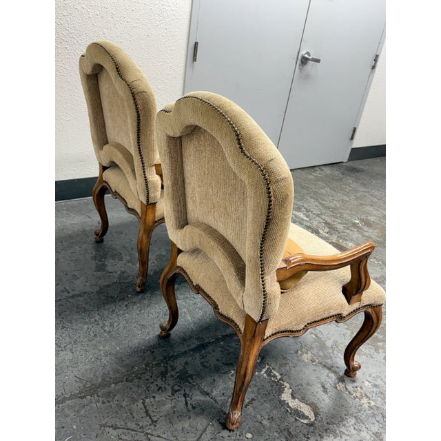 Wood Kreiss Furniture Palazzo Arm Chairs, Pair For Sale - Image 7 of 12