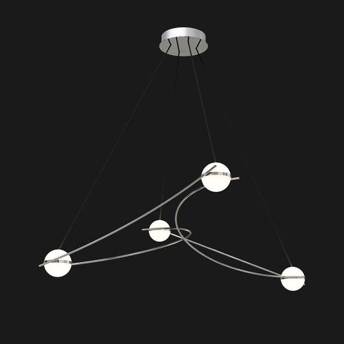 Contemporary Kosmos 4S Pendant Light in Polished Stainless Steel by Moss Objects For Sale - Image 3 of 10