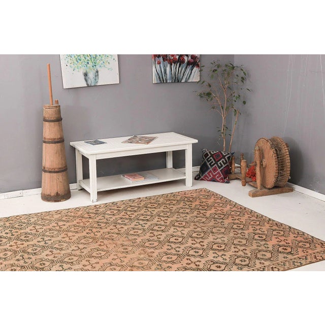 Mid 20th Century Decorative Antique Afghan Wool Rug For Sale In Los Angeles - Image 6 of 7