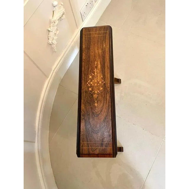 Antique Edwardian Inlaid Rosewood Sutherland Table For Sale - Image 9 of 13